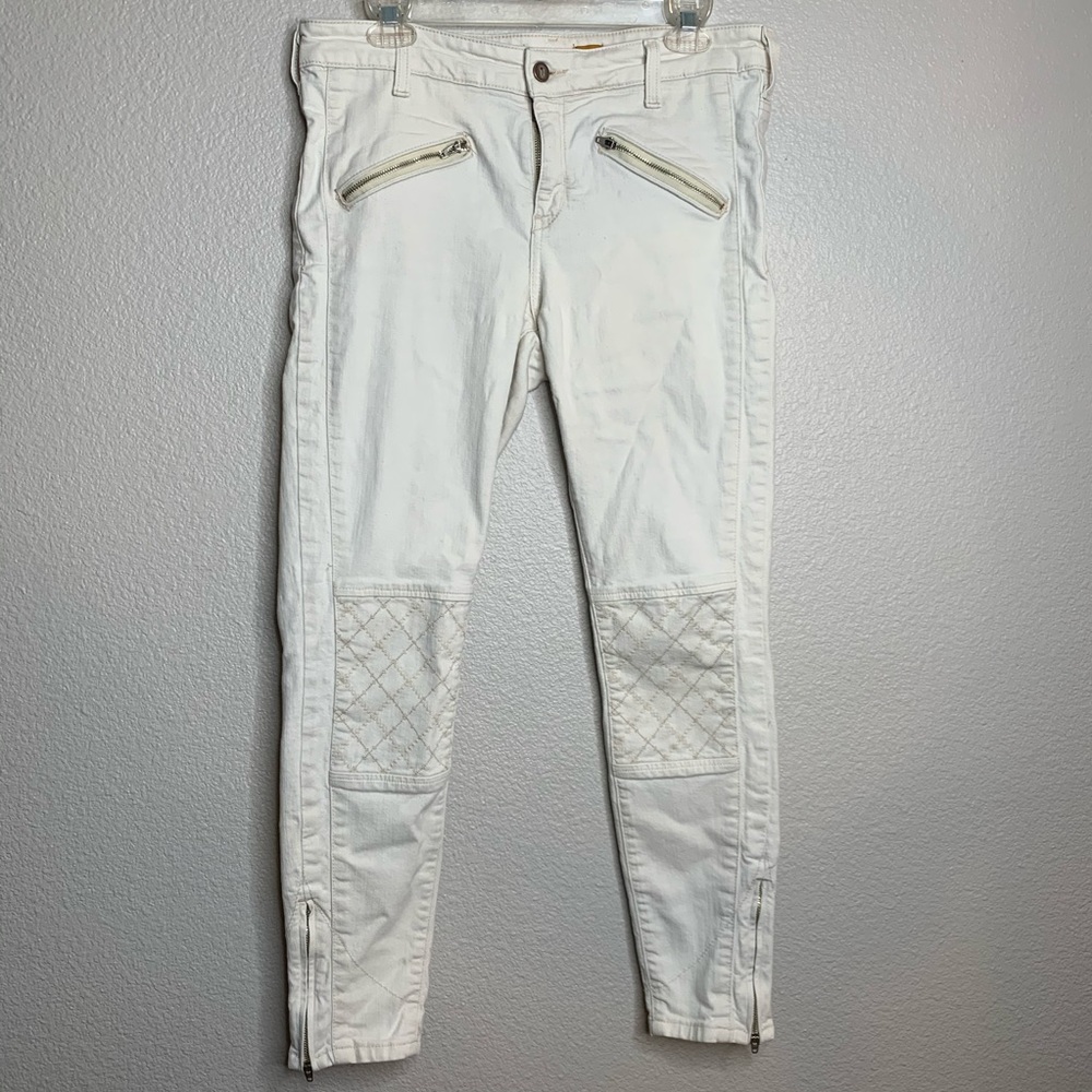 PILCRO & THE LETTER PRESS Ivory Skinny Jeans 30